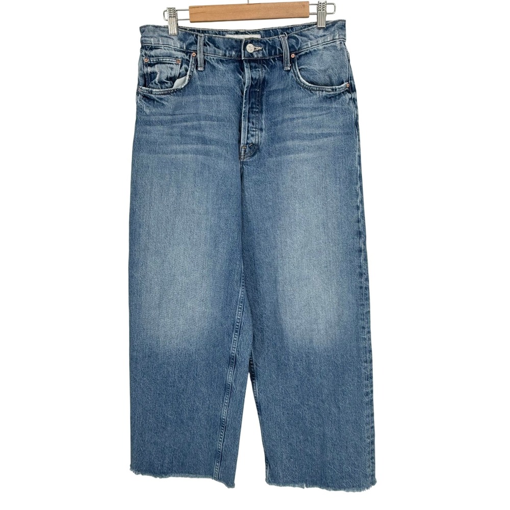Mother Superior Spinner Skimp Jeans Womens 29 Blue High Waisted Wide Leg